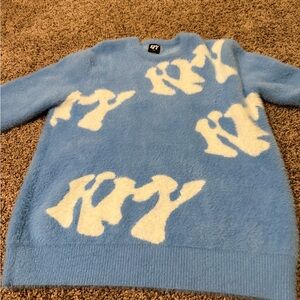 Off-White Blue and White Crewneck Sweater